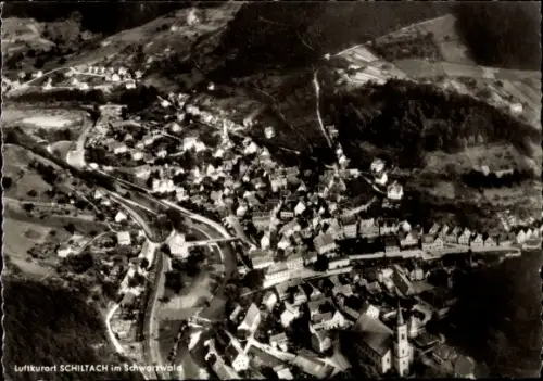 Ak Schiltach im Schwarzwald, Fliegeraufnahme