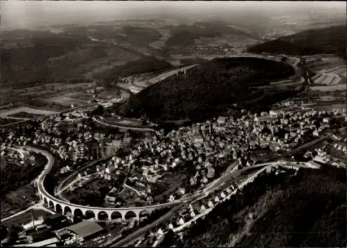 Ak Nagold im Schwarzwald, Luftkurort Nagold, Schwarzwald, Eisenbahnviadukt