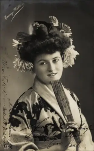 Ak Sängerin und Schauspielerin Emmy Wehlen, Portrait