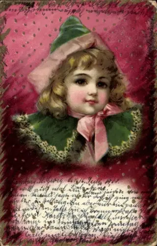 Künstler Ak Mädchen, Portrait