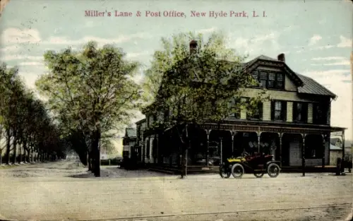 PC New York City USA, Miller's Lane, Post Office, New Hyde Park