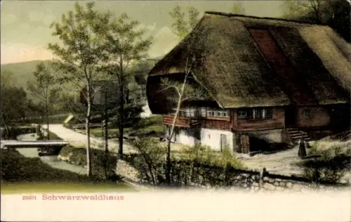 Ak Schwarzwald Idylle, Schwarzwaldhaus