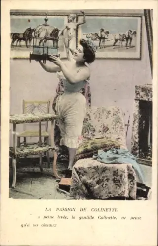 Ak Frau in Unterwäsche, Passion de Colinette