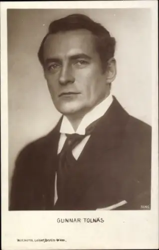Ak Schauspieler Gunnar Tolnaes, Portrait