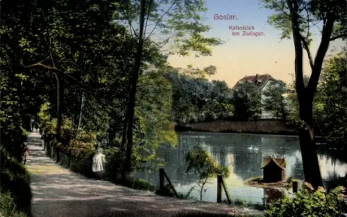 Ak Goslar am Harz, Kahnteich am Zwinger