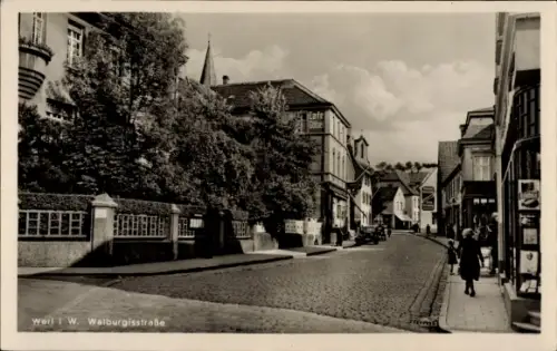 Ak Werl in Westfalen,  Walburgisstraße, Café