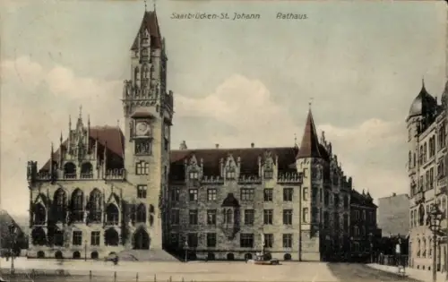 Ak St. Johann Saarbrücken im Saarland, Rathaus