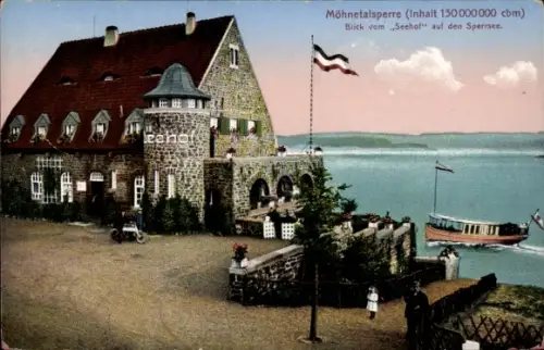 Ak Möhnesee in Westfalen, Möhnetalsperre,  Sperrsee, Seehof