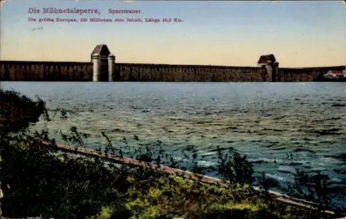 Ak Möhnesee in Westfalen, Möhnetalsperre