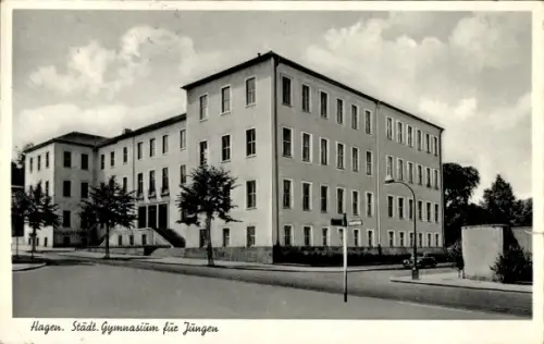 Ak Hagen in Westfalen,  Städt. Gymnasium für Jungen