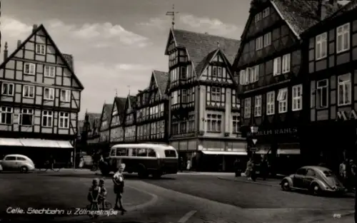 Ak Celle in Niedersachsen,  Stechbahn, Zöllnerstraße, Wilhelm Rahls