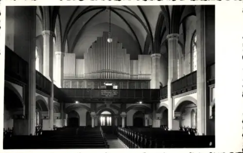 Ak Bautzen in der Oberlausitz, Maria-Martha-Kirche, Orgelprospekt, Empore, Kirchenschiff, Kirchen