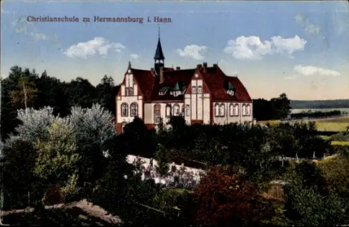 Ak Hermannsburg Südheide in der Lüneburger Heide, Christianschule