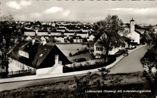Ak Lüdenscheid im Märkischen Kreis, Gesamtansicht, Auferstehungskirche