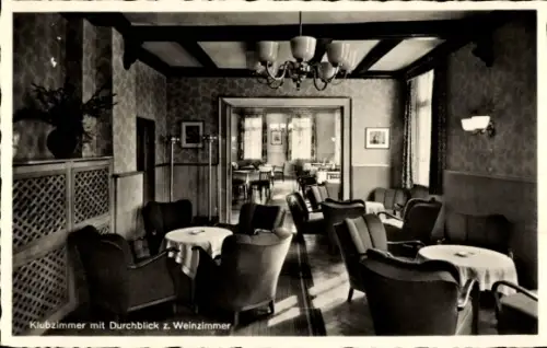 Ak Halver in Westfalen, Hotel Haus zur Fuhr,  Klubzimmer, Weinzimmer, 300 Jahre