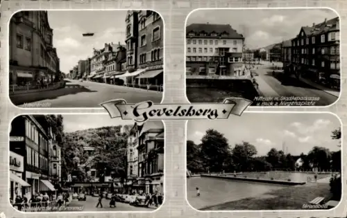 Ak Gevelsberg im Ruhrgebiet,  Ehrenmal, Mittelstraße, Stadtsparkasse, Blick zum Niegenplatz, Stra
