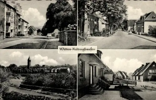 Ak Rüdinghausen Witten an der Ruhr, Straßenansichten, Teilansicht vom Ort