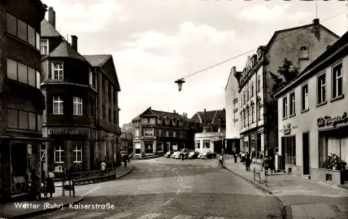 Ak Wetter an der Ruhr, Kaiserstraße, Stadtsparkasse