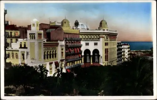 Ak Algier Alger Algerien, Boulevard Laferriere, Depeche Algerienne et la Poste