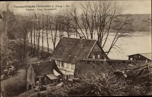 Ak Penig in Sachsen, Sommerfrische Höllmühle, Inh. Paul Harzendorf
