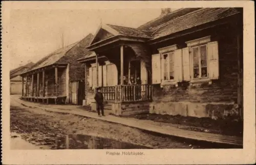 Ak Pinsk Weißrussland, Pinsker Holzhäuser