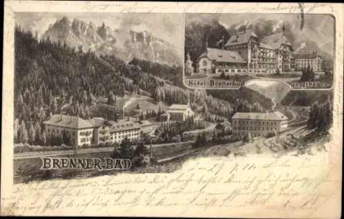 Litho Brennerbad Südtirol, Gesamtansicht