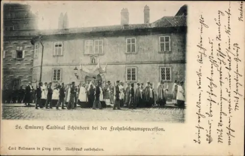 Ak Kardinal Schönborn bei der Frohnleichnamsprozession