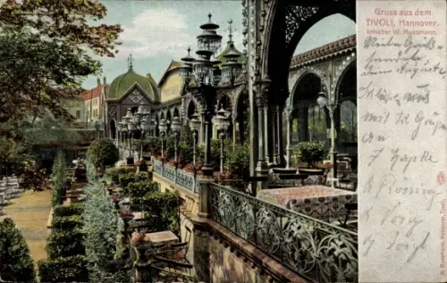 Ak Hannover, Tivoli, Terrasse