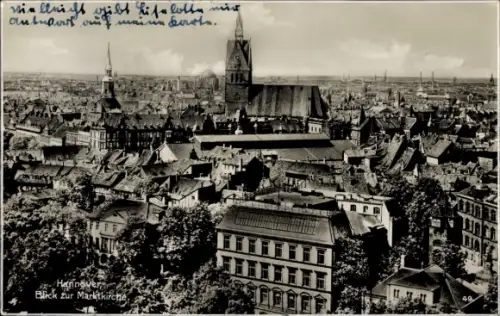 Ak Hannover, Blick zur Marktkirche