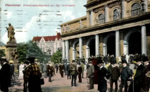 Ak Hannover, Promenadenkonzert am Königlichen Hoftheater