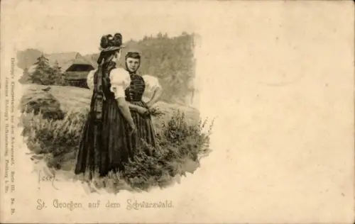 Künstler Ak St. Georgen auf dem Schwarzwald, Volkstracht