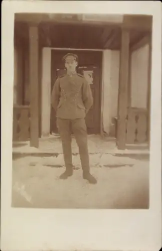 Foto Ak Deutscher Soldat in Uniform, Ulan, Regiment Nr. 17