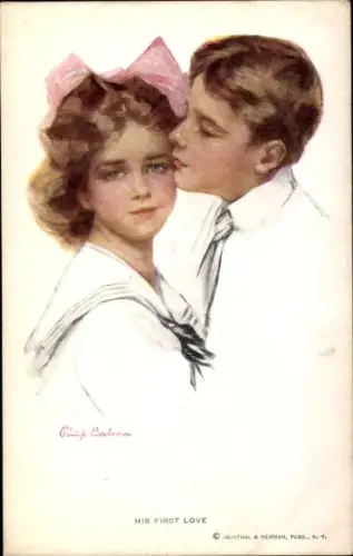 Künstler Ak Boileau, Philip, Erste Liebe, Liebespaar