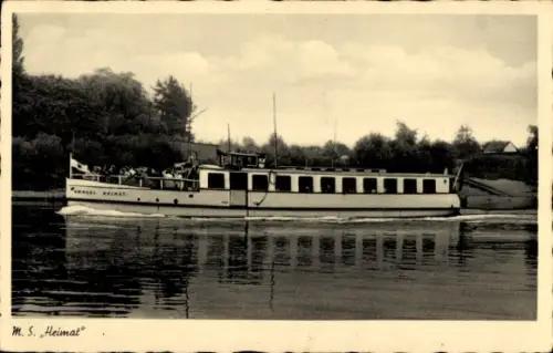 Ak Weserdampfer MS Heimat, Otto W.A. Schreiber Reederei