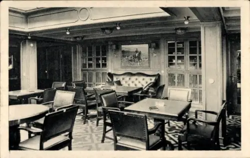 Ak Dampfer Berlin, Rauchsalon II. Klasse, Norddeutscher Lloyd Bremen