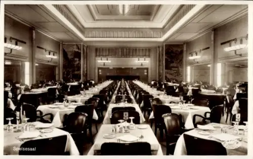 Ak Dampfschiff Bremen, Norddeutscher Lloyd Bremen, Speisesaal