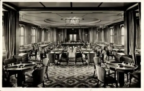 Ak Norddeutscher Lloyd Bremen, Schnelldampfer Europa, Sonnendeckrestaurant, Innenansicht