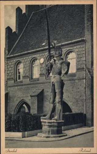 Ak Stendal in der Altmark, Roland, Ratskeller, Stendal