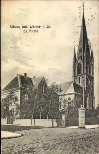 Ak Wanne Herne im Ruhrgebiet, Kirche