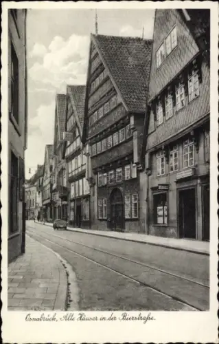 Ak Osnabrück in Niedersachsen, Alte Häuser in der Bierstrasse