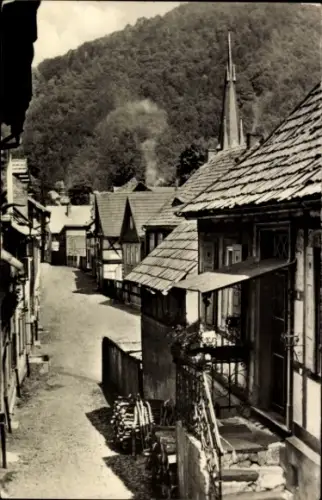 Ak Ilfeld Harztor in Thüringen, Blick in die Burgstraße