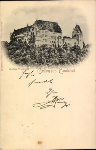 Ak Landshut in Niederbayern, Burg Trausnitz