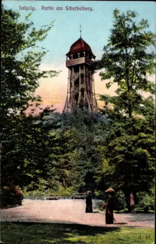 Ak Leipzig, Scherbelberg, Aussichtsturm