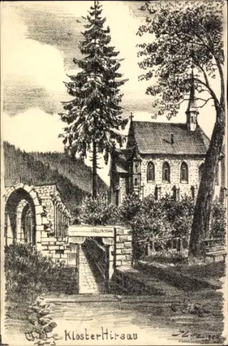Künstler Ak Luz, Hirsau Calw im Schwarzwald, Kloster