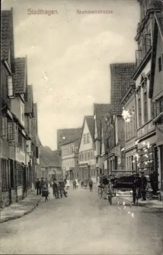Ak Stadthagen in Niedersachsen, Krummenstraße
