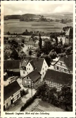 Ak Uckerath Hennef an der Sieg, Blick auf den Eulenberg, Fliegeraufnahme