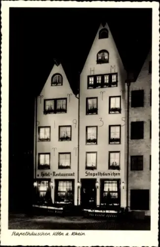 Ak Köln am Rhein, Stapelhäuschen, Hotel-Restaurant, Köln am Rhein, Fischmarkt 1-3