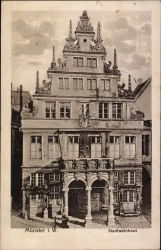 Ak Münster in Westfalen, Stadtweinhaus
