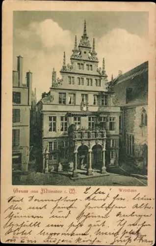 Ak Münster in Westfalen, Stadtweinhaus