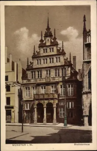 Ak Münster in Westfalen, Stadtweinhaus